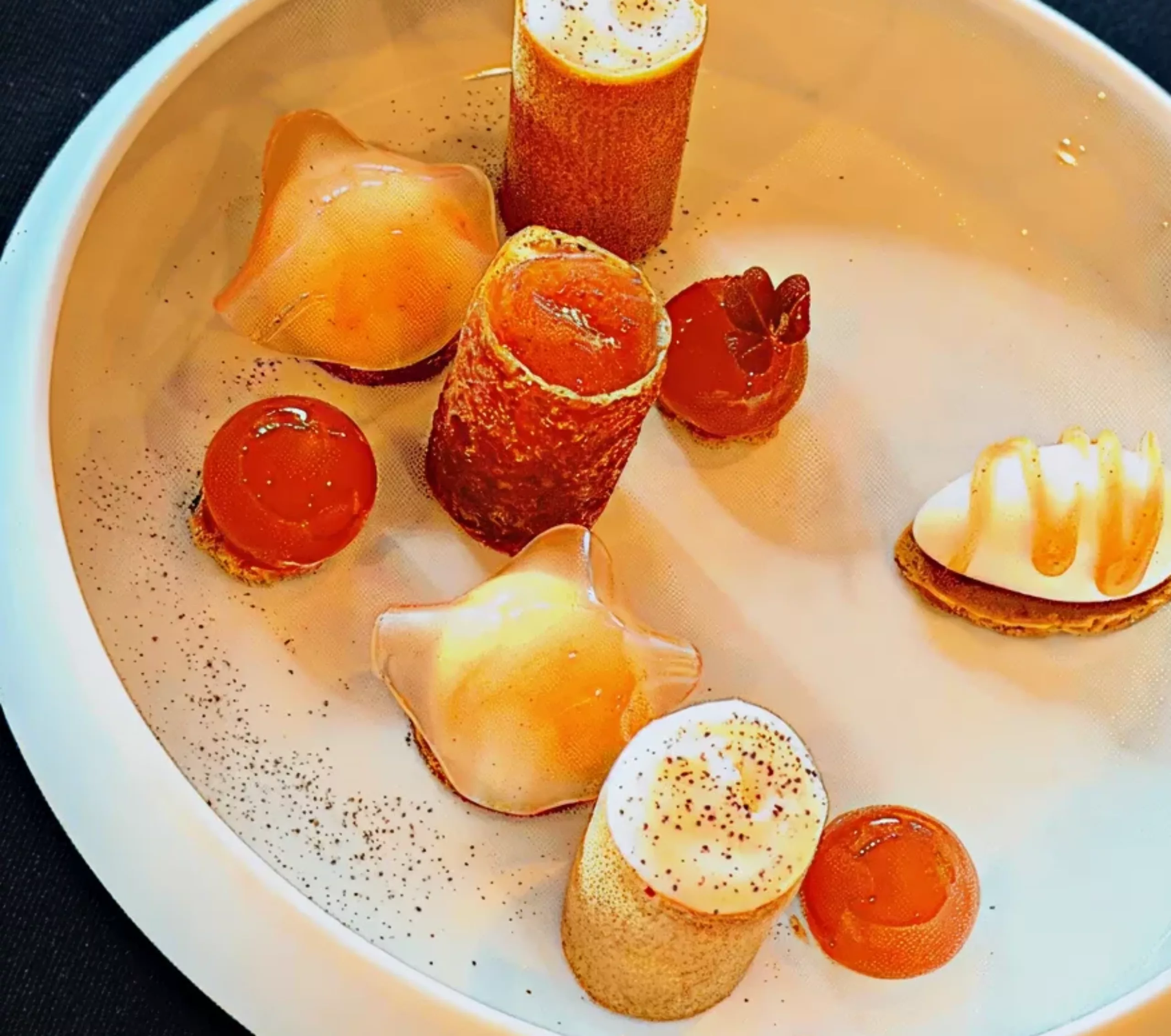 Yaourt de la ferme des Marronniers, pamplemousse en textures et jasmin