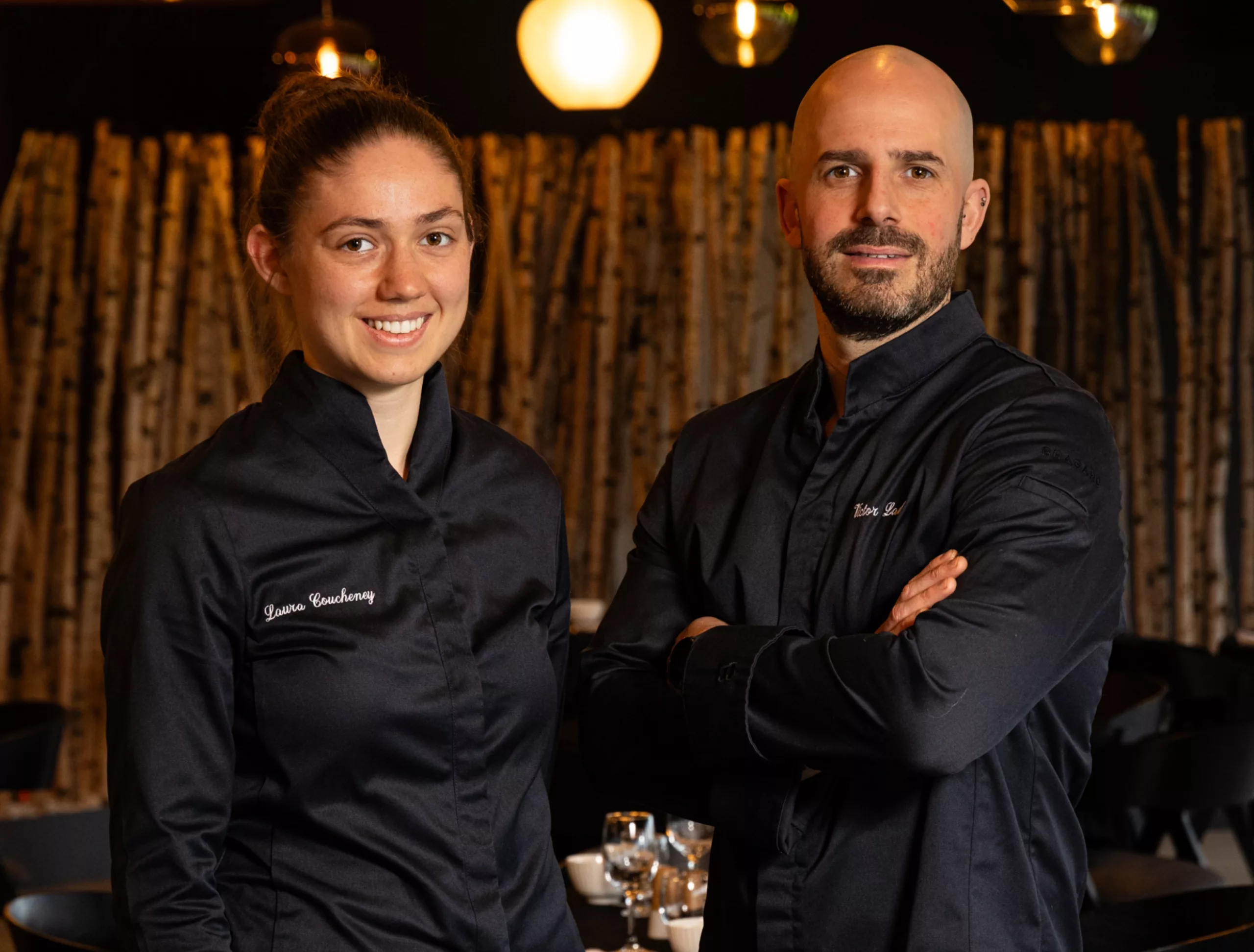 Le chef Victor Lamy et la pâtissière Laura Coucheney